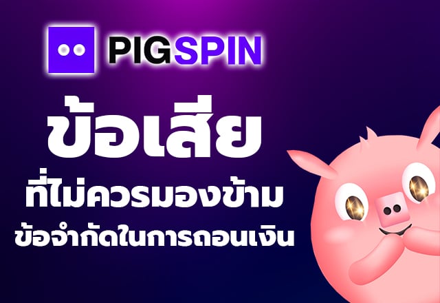 ข้อเสียเว็บ pigspin