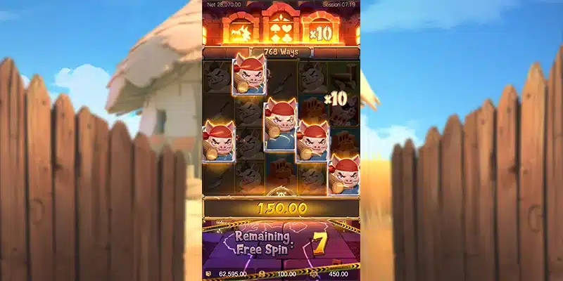 รูปแบบเกม THREE CRAZY PIGGIES